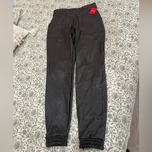 Brand new leather spanx joggers
